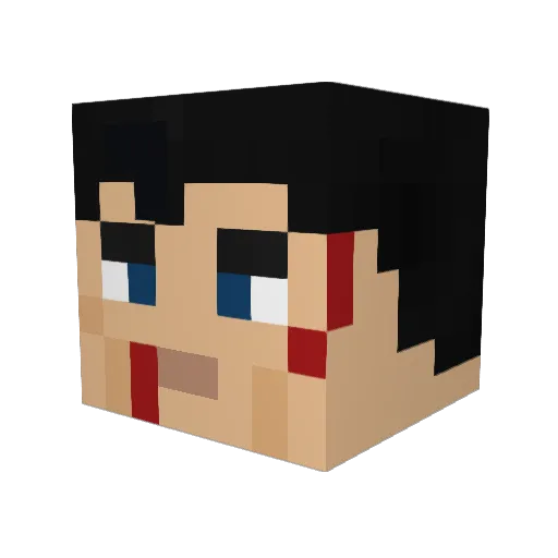 Capanneto Minecraft avatar head, 3D render