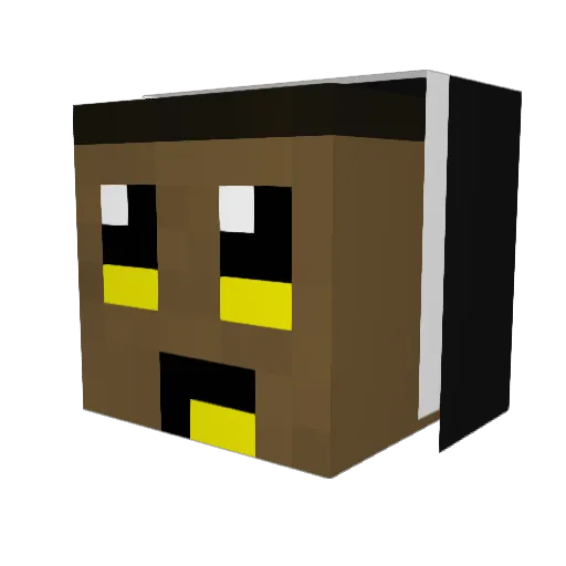 Caparet Minecraft avatar head, 3D render