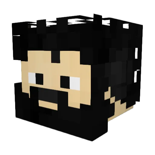 Caparezza Minecraft avatar head, 3D render
