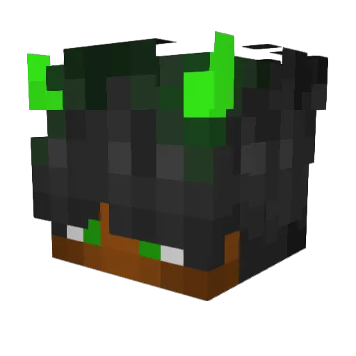 CapedBat Minecraft avatar head, 3D render