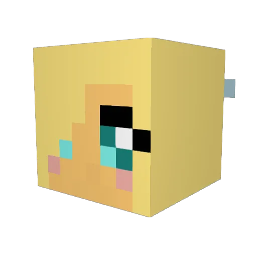 Capella307 Minecraft avatar head, 3D render