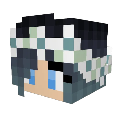 CaperKitty13 Minecraft avatar head, 3D render