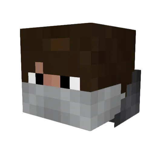 Capete Minecraft avatar head, 3D render