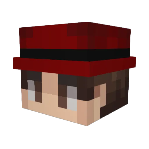 Capeu Minecraft avatar head, 3D render