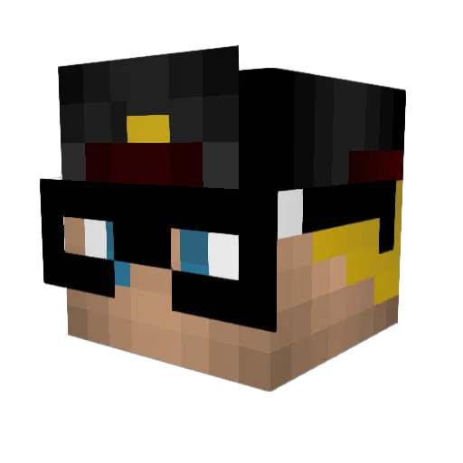 Capi542 Minecraft avatar head, 3D render