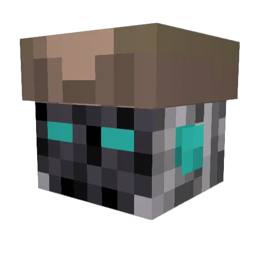 CapiAtom Minecraft avatar head, 3D render