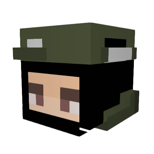 Capi_SPZ Minecraft avatar head, 3D render