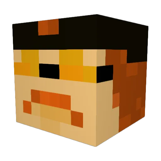 CapiiCS Minecraft avatar head, 3D render