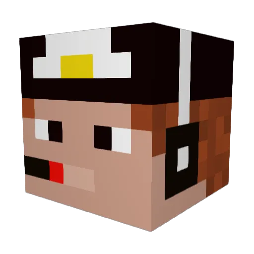 Capinapy Minecraft avatar head, 3D render