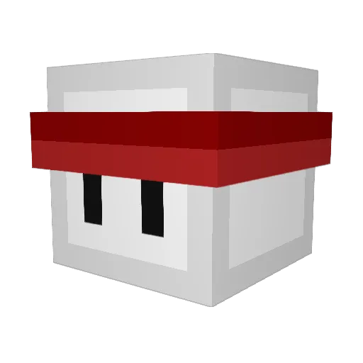 Capiquad Minecraft avatar head, 3D render