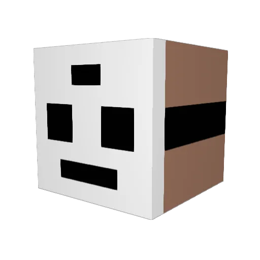 Capiroto Minecraft avatar head, 3D render