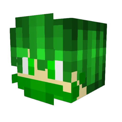 CapitaineMarius Minecraft avatar head, 3D render