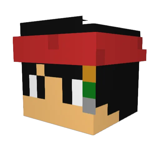 CapitaineNiamor Minecraft avatar head, 3D render