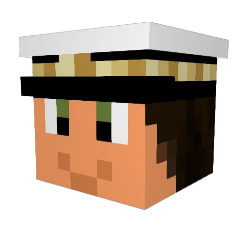 Capitaine_Lulu Minecraft avatar head, 3D render