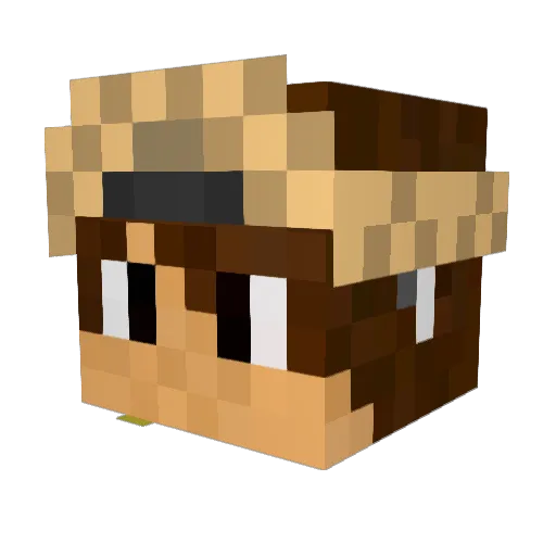 Capital_Benz Minecraft avatar head, 3D render