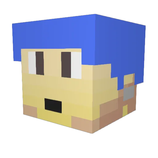 CapitanHawke Minecraft avatar head, 3D render