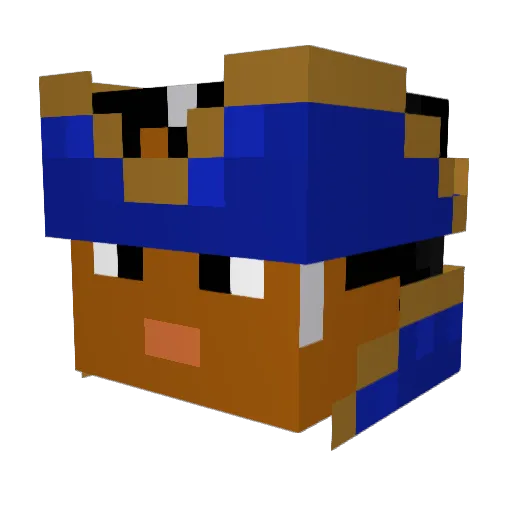 CapitanLOCK Minecraft avatar head, 3D render