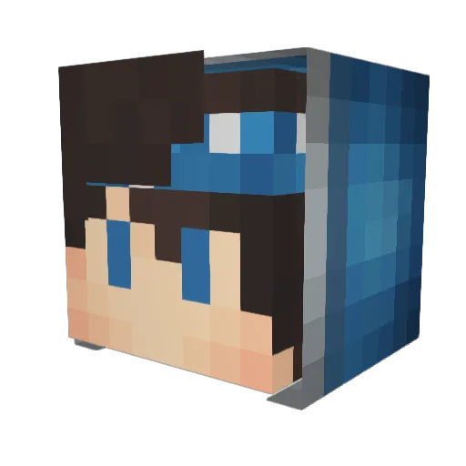 CapitanOrejitas Minecraft avatar head, 3D render