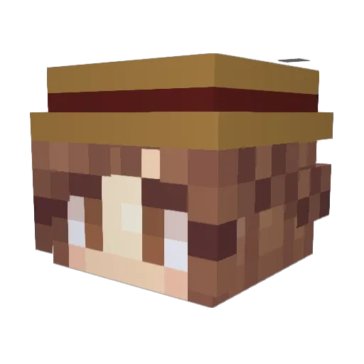 CapitanPirk Minecraft avatar head, 3D render