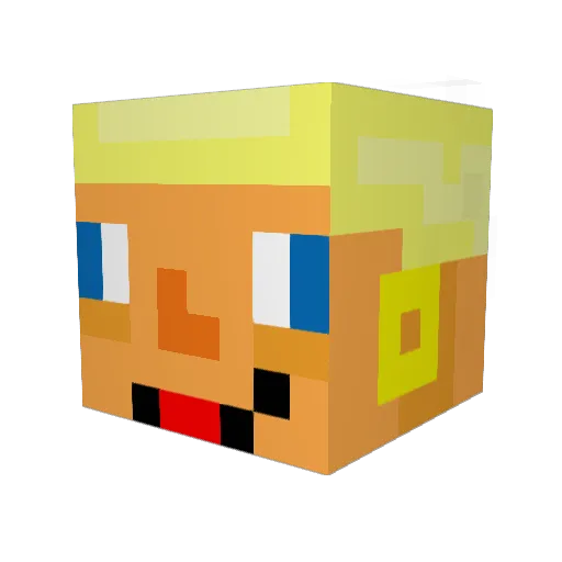 Capitan_Puzo Minecraft avatar head, 3D render