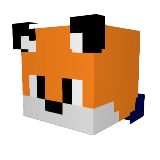 CapitanfoxMC Minecraft avatar head, 3D render