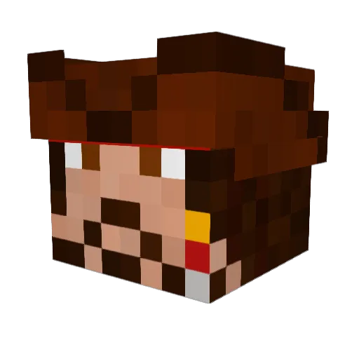 CapitanoMimmo Minecraft avatar head, 3D render