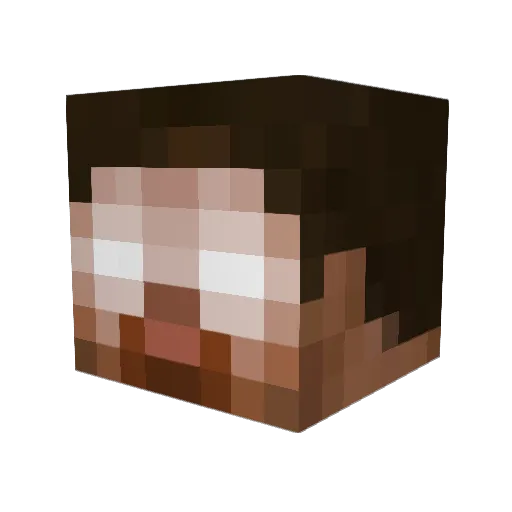 Capitanull_ Minecraft avatar head, 3D render