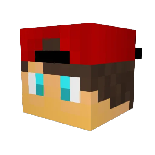 CapitaoPlayer Minecraft avatar head, 3D render
