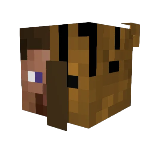 Capitt Minecraft avatar head, 3D render