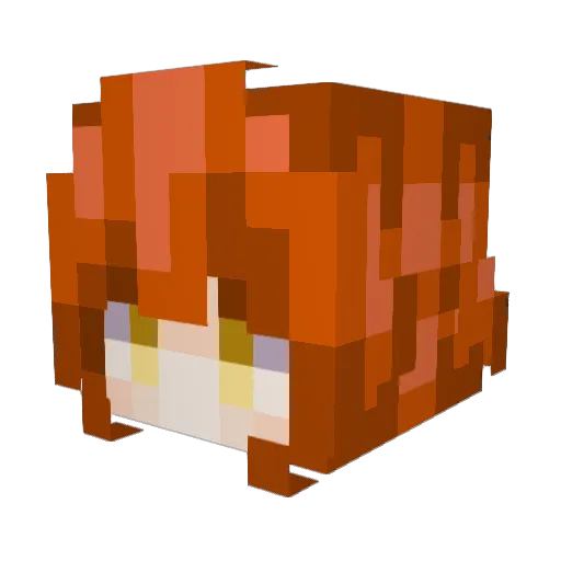 Capittuu Minecraft avatar head, 3D render