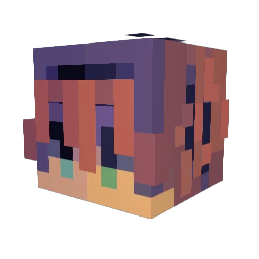 Capivarasuki Minecraft avatar head, 3D render