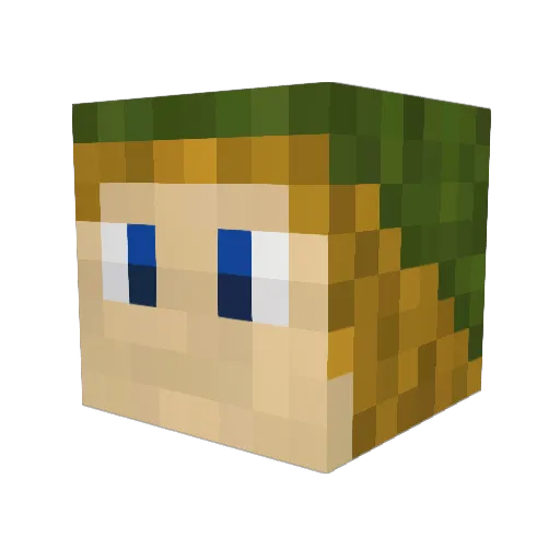 CapmTrevo Minecraft avatar head, 3D render