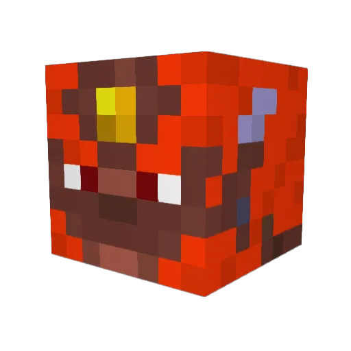 CapnBlue123 Minecraft avatar head, 3D render