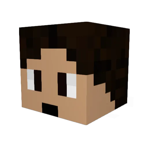 CapnCog Minecraft avatar head, 3D render