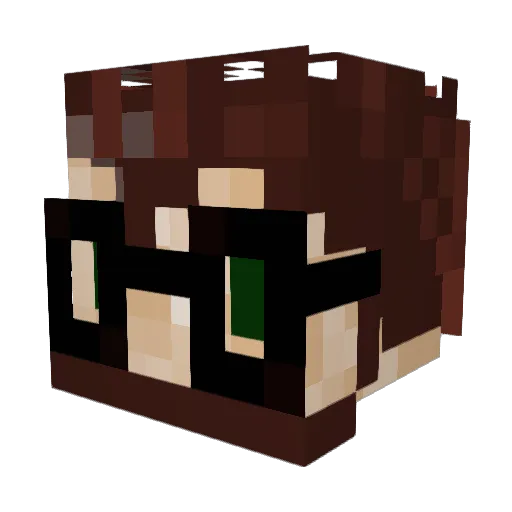 CapnFatbelly Minecraft avatar head, 3D render