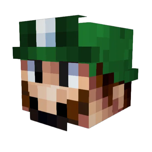 Capn_Cuttlefish Minecraft avatar head, 3D render