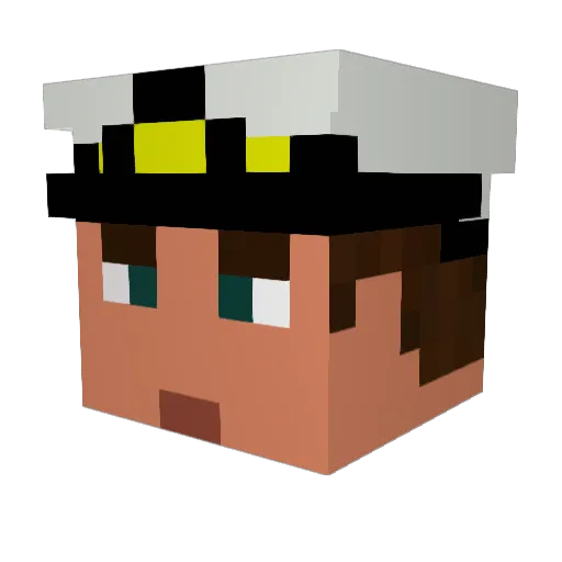 Capn_Rich Minecraft avatar head, 3D render