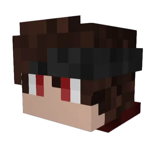 Capna Minecraft avatar head, 3D render