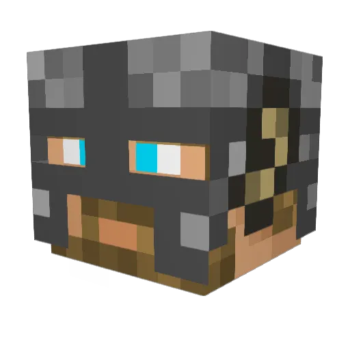 Capncrackerjack Minecraft avatar head, 3D render