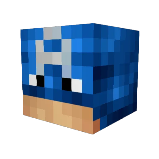 Capoolo Minecraft avatar head, 3D render