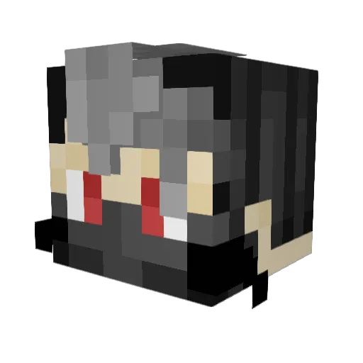 Capote1 Minecraft avatar head, 3D render