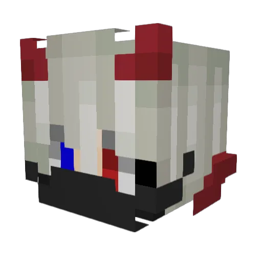 Capote_man Minecraft avatar head, 3D render