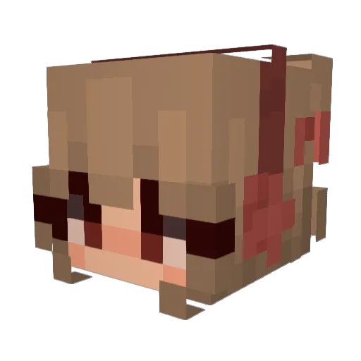Capotorti Minecraft avatar head, 3D render