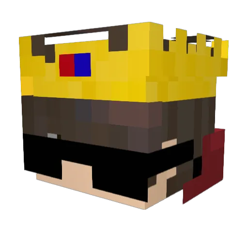 Capperso Minecraft avatar head, 3D render