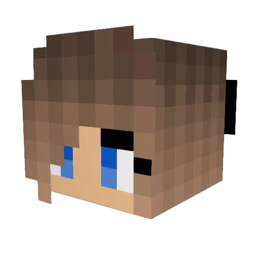 Cappuccino05 Minecraft avatar head, 3D render