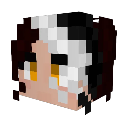 Cappy_w Minecraft avatar head, 3D render