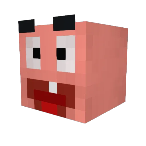 Caprah Minecraft avatar head, 3D render