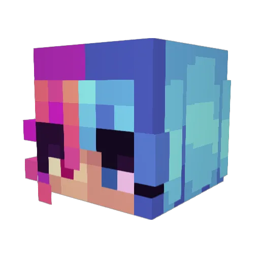 CapriCakes Minecraft avatar head, 3D render