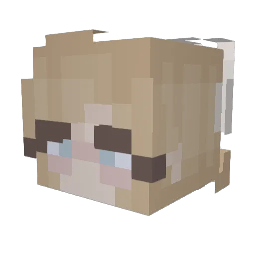 CapriStone Minecraft avatar head, 3D render