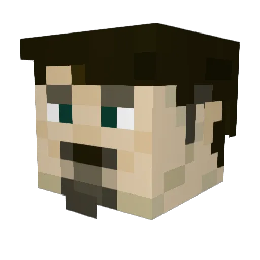Caprillix Minecraft avatar head, 3D render
